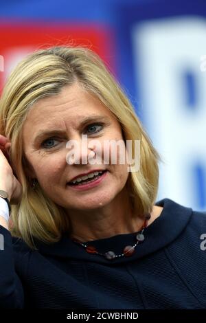 Fotografia di Justine Greening (1969-) ex politico britannico che ha servito come Segretario di Stato per l'istruzione dal 2016 al 2018 e come membro del Parlamento per Putney dal 2005 al 2019. Foto Stock