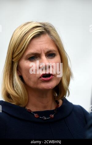 Fotografia di Justine Greening (1969-) ex politico britannico che ha servito come Segretario di Stato per l'istruzione dal 2016 al 2018 e come membro del Parlamento per Putney dal 2005 al 2019. Foto Stock