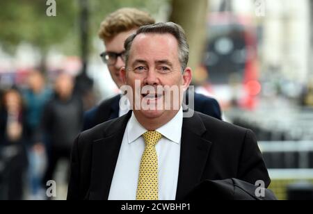 Fotografia di Liam Fox (1961-) un politico britannico che ha servito In qualità di Segretario di Stato per il commercio internazionale dal 2016 al 2019 e Segretario di Stato per la Difesa dal 2010 al 2011 Foto Stock