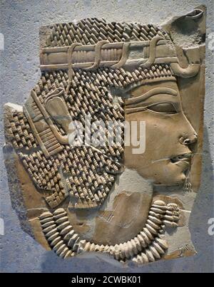 Rilievo della tomba raffigurante il re Amenhotep III Foto Stock