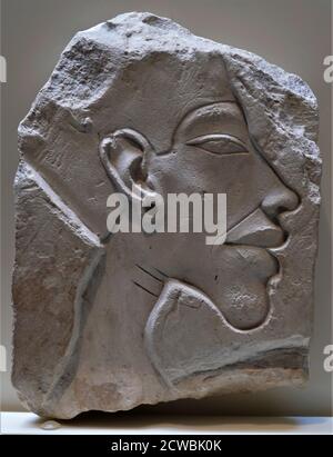 Stele raffigurante la regina Nefertiti Foto Stock