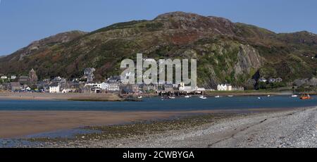 Immagine panoramica del porto di Barmouth Galles del Nord Foto Stock