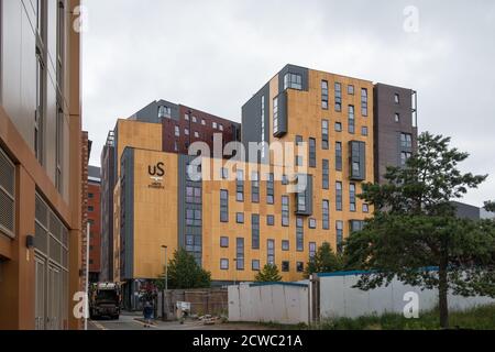 Jennens Court Unite studentesse alloggio in Jennens Row, Eastside, Birmingham, Regno Unito Foto Stock