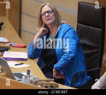 Linda Fabiani MSP Vice Presidente del Parlamento scozzese a Holyrood, Edimburgo. Foto Stock