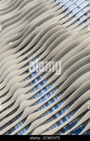 The Aqua Tower, Chicago, Illinois, Stati Uniti Foto Stock