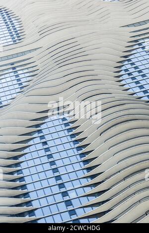 The Aqua Tower, Chicago, Illinois, Stati Uniti Foto Stock