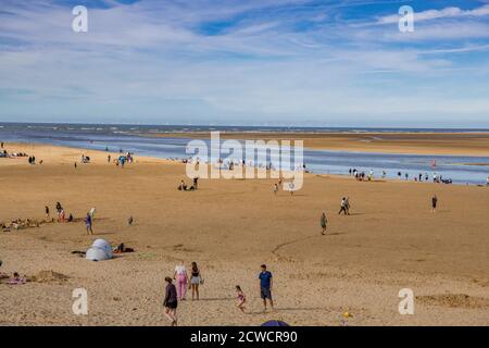 Wells vicino al mare spiaggia Nord Norfolk Inghilterra Foto Stock