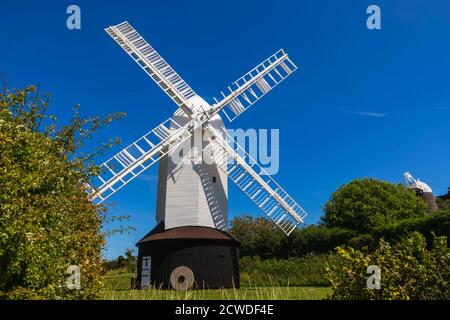 Inghilterra, East Sussex, South Downs National Park, il mulino a vento Jill vicino a Clayton Foto Stock