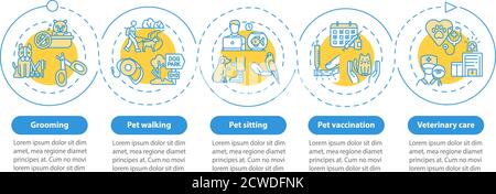 Modello di infografica vettoriale per servizi PET Illustrazione Vettoriale