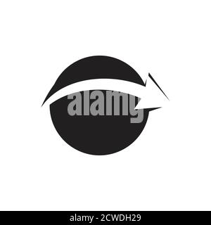 vettore geometrico di logo globale di spazio negativo del pianeta Illustrazione Vettoriale