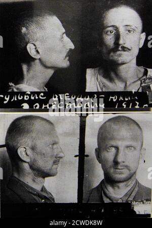 Arrestati leader del gruppo Battle Organization for Latvias Liberation - Teodori Julijs e otto Legeris (1941) Foto Stock