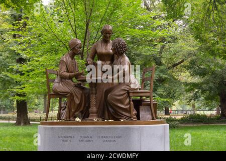 Women's Rights Pioneers Monument nel Central Park di New York Foto Stock