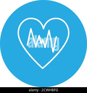 Monitoraggio cardiologico, icona della linea. Logo infografico moderno e pittogramma Illustrazione Vettoriale