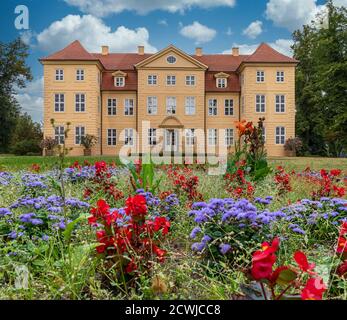 Vista frontale del Castello Mirow (Germania) Foto Stock