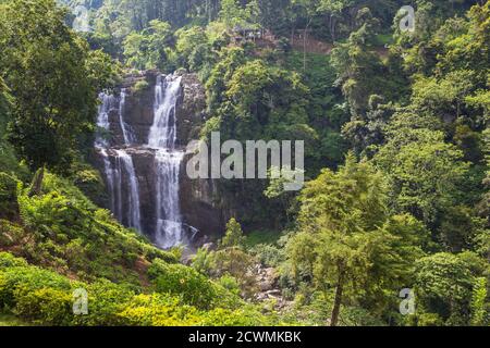 Sri Lanka, Nuwara Eliya, Ramboda, cascate Ramboda Foto Stock