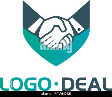 Logo Handshake per le aziende Illustrazione Vettoriale