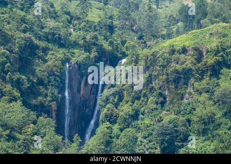 Sri Lanka, Nuwara Eliya, Ramboda, cascate Ramboda Foto Stock