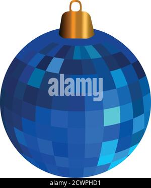 Palla di Natale vettoriale. Palla arcobaleno sfaccettata Illustrazione Vettoriale
