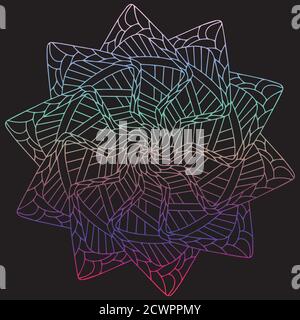 mandala vettoriale in stile moderno Illustrazione Vettoriale