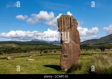 Machrie Moor Standing Stones, Isola di Arran, Scozia, Regno Unito Foto Stock