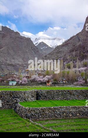 Fotografia di paesaggio nella stagione di primavera nelle zone settentrionali del Pakistan Foto Stock