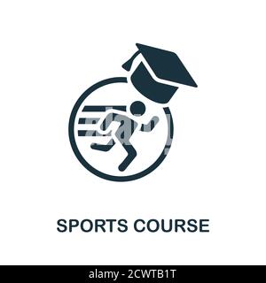 Icona del corso di sport. Semplice elemento della raccolta dei corsi online. Creative Sports Course icona per web design, modelli, infografiche e altro ancora Illustrazione Vettoriale