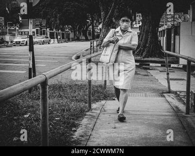 Strade fantasma di Georgetown, Penang Island, Malesia durante la prima epidemia di COVID-19 Foto Stock