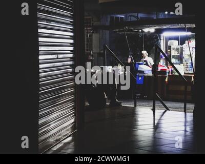 Strade fantasma di Georgetown, Penang Island, Malesia durante la prima epidemia di COVID-19 Foto Stock