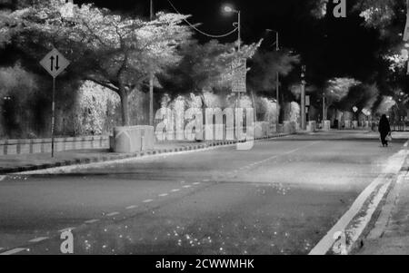 Strade fantasma di Georgetown, Penang Island, Malesia durante la prima epidemia di COVID-19 Foto Stock