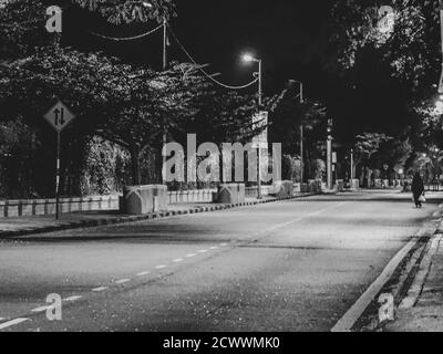 Strade fantasma di Georgetown, Penang Island, Malesia durante la prima epidemia di COVID-19 Foto Stock