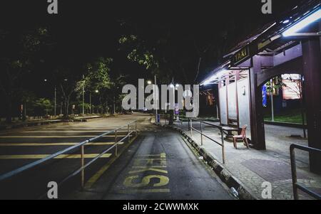 Strade fantasma di Georgetown, Penang Island, Malesia durante la prima epidemia di COVID-19 Foto Stock