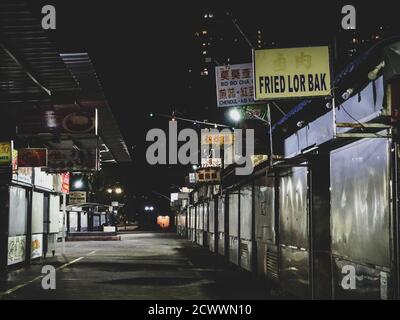 Strade fantasma di Georgetown, Penang Island, Malesia durante la prima epidemia di COVID-19 Foto Stock