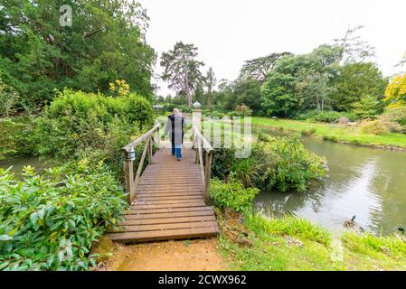 Giardino svizzero di Shuttleworth, creato tra il 1824 e il 1832. Progetto del 3 ° Barone di Old Warden Lord Ongley. Aperto durante COVID-19 Foto Stock