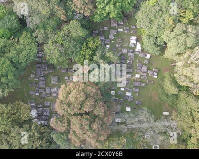 George Town, Penang/Malaysia - Nov 15 2019: Cimitero protestante a Georgetown. Foto Stock