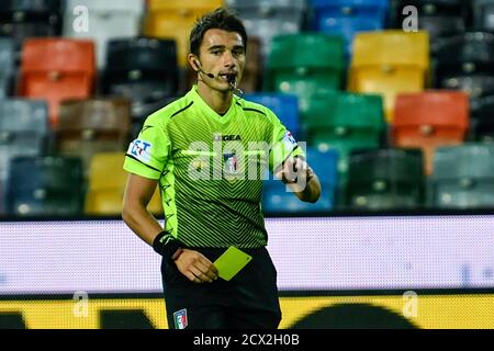 Udine, Italia. udine, 2020 Italia, Dacia Arena Stadio Friuli Udine, 30 Set 2020, Prontera (partita arbitro) durante Udinese vs Spezia - Calcio italiano Serie A match - Credit: LM/Alessio Marini Credit: Alessio Marini/LPS/ZUMA Wire/Alamy Live News Foto Stock