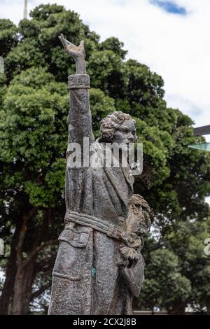 Auckland, Nuova Zelanda: Memoriale al più famoso aviatrix JEAN BATTEN della Nuova Zelanda (1909 - 1982) di fronte all'aeroporto internazionale di Auckland. Foto Stock