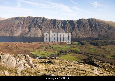 Wast Water from Middle cadde a Wasdale, Cumbria, Regno Unito Foto Stock