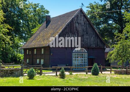 Dorsten, Dorsten-Deuten, Lippe, Ruhrgebiet, Naturpark Hohe Mark Westmuensterland, Muensterland, Westfalen, Nordrhein-Westfalen, NRW, Koetterhaus am De Foto Stock