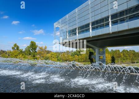 William J. Clinton Presidential Center & Park, Library Exterior, Little Rock, Arkansas, USA, Little Rock Foto Stock