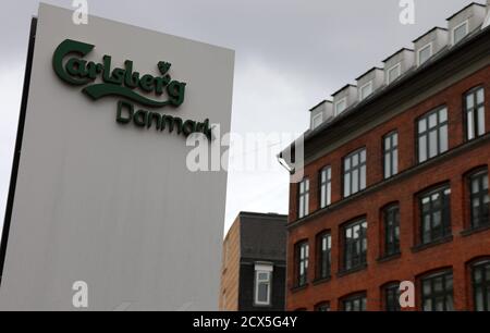 Segno Carlsberg a Copenhagen Foto Stock