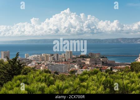 Paesaggio urbano di Marsiglia Foto Stock