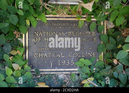 Los Angeles, California, USA 30 settembre 2020 UNA visione generale dell'atmosfera di ex casa/residenza dell'attore Clark Gable e dell'attrice Bette Davis a Chateau Colline al 10337 Wilshire Blvd il 30 settembre 2020 a Los Angeles, California, USA. Foto di Barry King/Alamy Stock foto Foto Stock