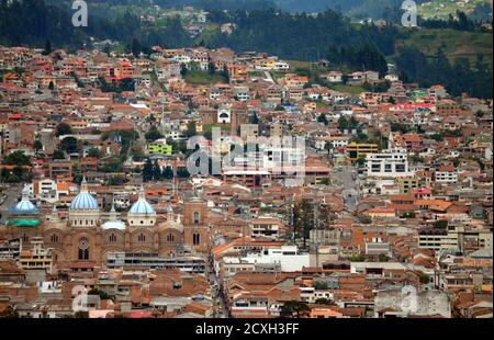 Cuenca, Ecuador - Vista da Mirador de Turi Foto Stock