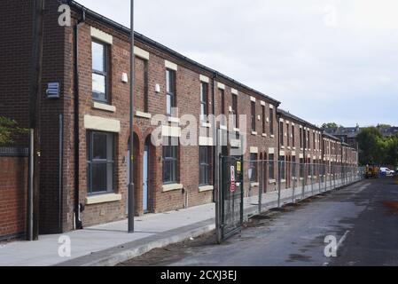 Redevelopemnt della zona residenziale di Welsh Streets, Liverpool settembre 2020. Le strade gallesi hanno vinto il premio residenziale al RICS Awards Grand Foto Stock