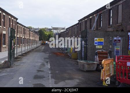 Redevelopemnt della zona residenziale di Welsh Streets, Liverpool settembre 2020. Le strade gallesi hanno vinto il premio residenziale al RICS Awards Grand Foto Stock