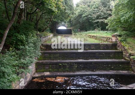 Intorno al Regno Unito - sentiero e viste intorno Anglezarke Reservoir, vicino Belmont Foto Stock