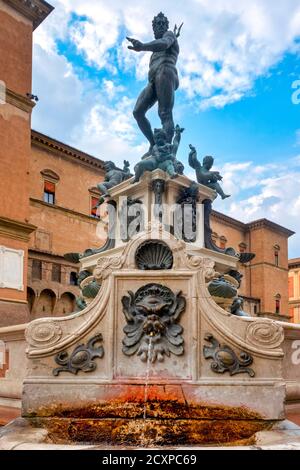 Fontana del Nettuno, Bologna, Italia Foto Stock