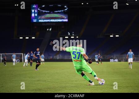 Il portiere di Atalanta Marco Sportiello durante il campionato italiano Serie A Football Match tra le SS Lazio e Atalanta BC il 30 settembre 2020 allo Stadio Olimpico di Roma - Foto Federico Proietti / DPPI Credit: LM/DPPI/Federico Proietti/Alamy Live News Foto Stock