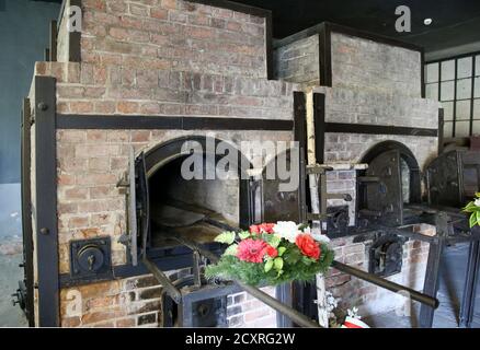 Sztutowo, Polonia. 1 ottobre 2020. Una vista dell'ex campo di sterminio tedesco Stutthof: Crematorio. Il Museo Stutthof di Sztutowo. Konzentrationslager Stutthof - ex campo di concentramento nazista tedesco istituito nelle aree annesse della Città libera di Danzica, a 36 km da Danzica. Ha funzionato durante la seconda guerra mondiale, dal 2 settembre 1939 al 9 maggio 1945. Credit: Damian Klamka/ZUMA Wire/Alamy Live News Foto Stock