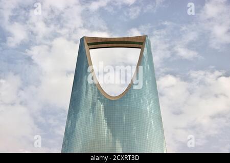 Kingdom Center, Burj al-Mamlaka a Riyadh, Arabia Saudita Foto Stock